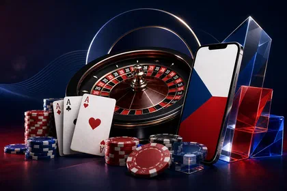 Online casino hero pro Česko se smartphonem a českou vlajkou